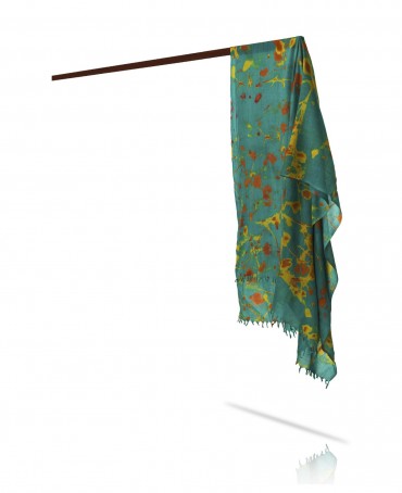 Палантин Женский W40-FLEUR.SAUVAGE/VERTE